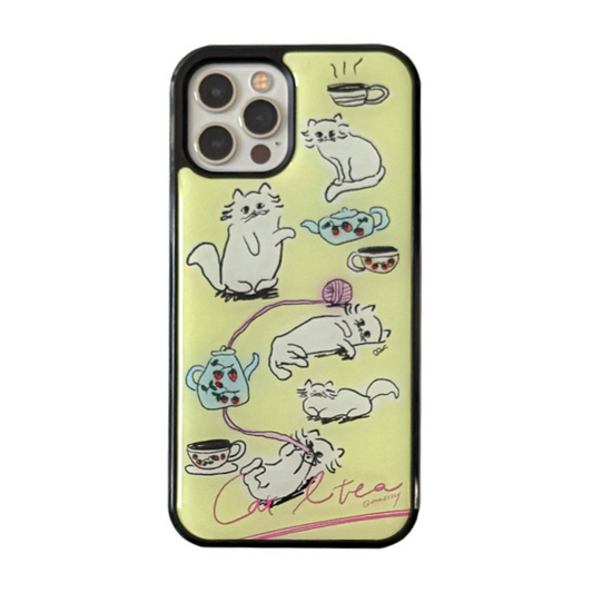 ｜MAZZZZY｜ Cat & Tea Epoxy Phone Case