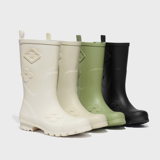｜Rockfish Weatherwear｜ ｜X MINJUKIM｜ FLORAL PATCH RAINBOOTS SHORT