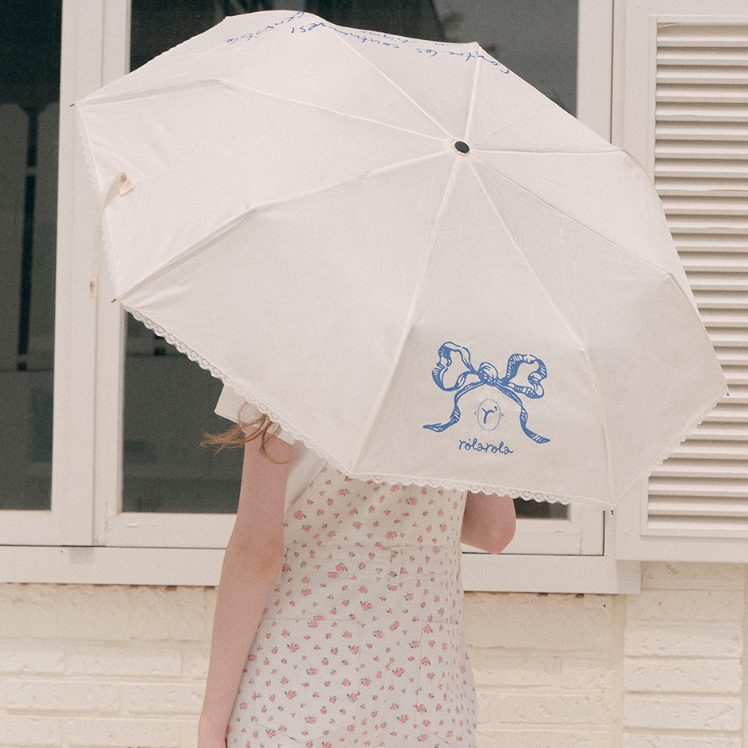 ｜rola rola｜ RIBBON LACE UMBRELLA IVORY