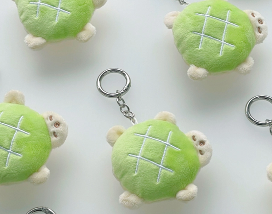 ｜HOOKKA HOOKKA STUDIO｜ Melon Bread Turtle Soft Fluffy Keyring