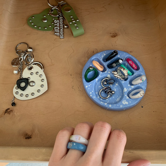 ｜nff｜ Ceramic Round Mix Holder Cloud Blue
