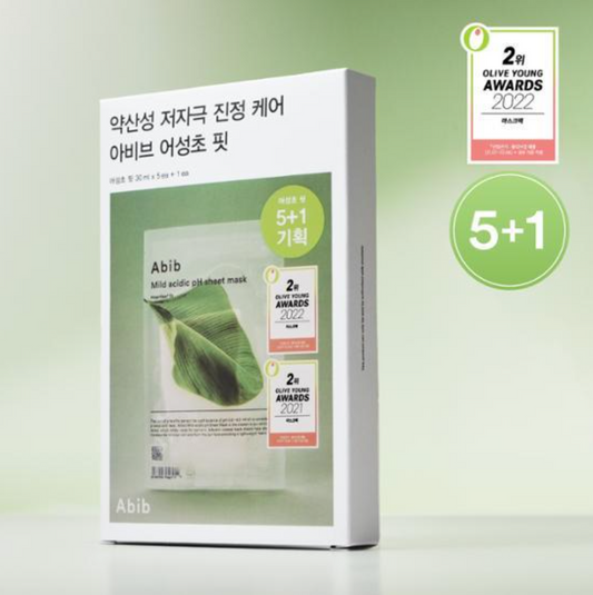 ｜abib｜ Mild Acidic pH Sheet Mask 5P (+1P)