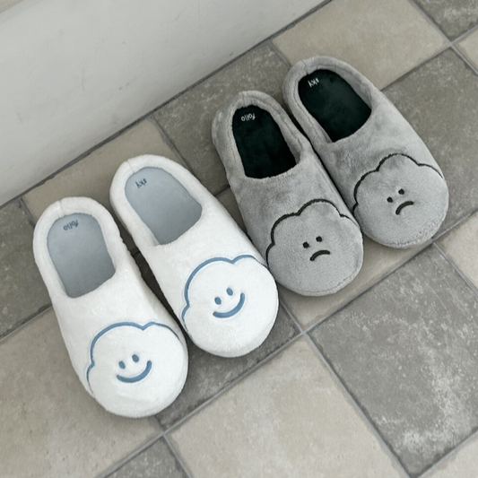｜skyfolio｜ White/Dark Cloud Slippers