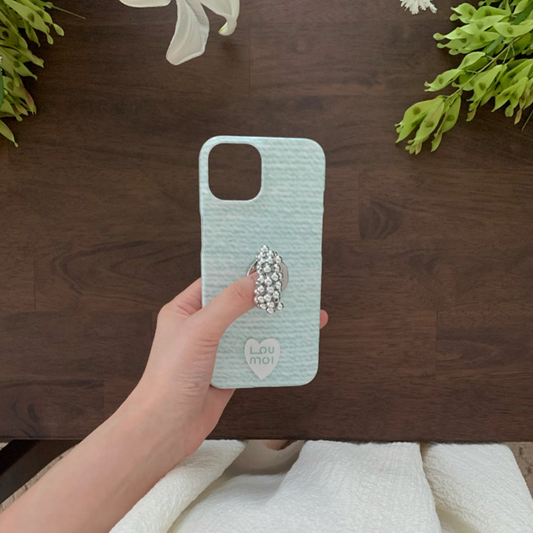 ｜Loumoi｜ Mint Tweed Phone Case (4Types)