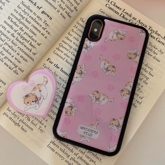 ｜whiskersville｜ Rose Cat Epoxy Phone Case