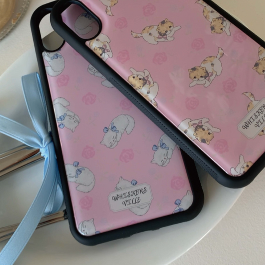 ｜whiskersville｜ Rose Cat Epoxy Phone Case (Persian Cat)