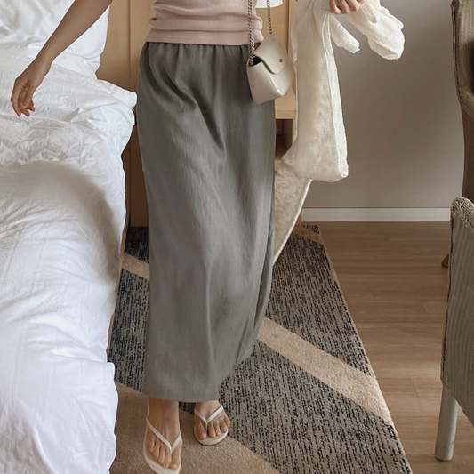 ｜SLOWAND｜ Sage Shining Banding Skirt