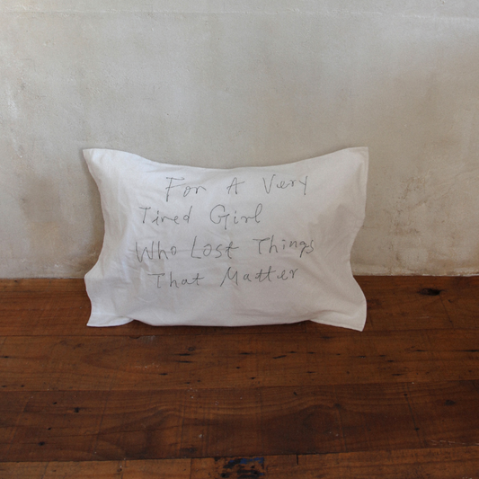 ｜HOTEL PARIS CHILL｜ Tired Girl Cushion Cover (Black)