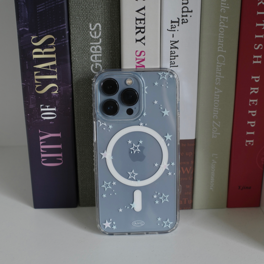 ｜OLIVET｜ Star Light Pattern Clear Phone Case / MagSafe Phone Case