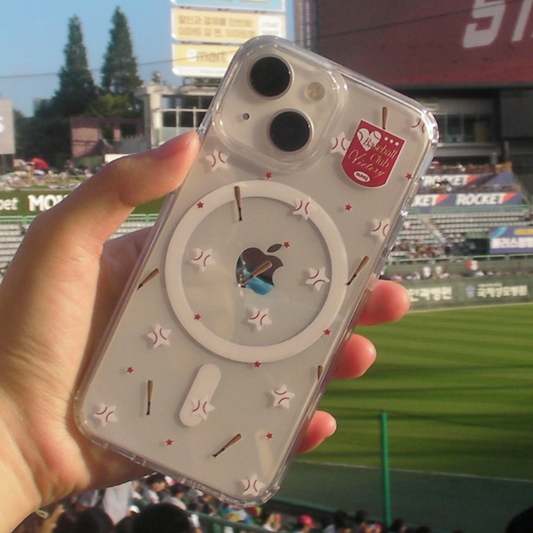 ｜OLIVET｜ Baseball Club Victory Clear Phone Case / MagSafe Phone Case
