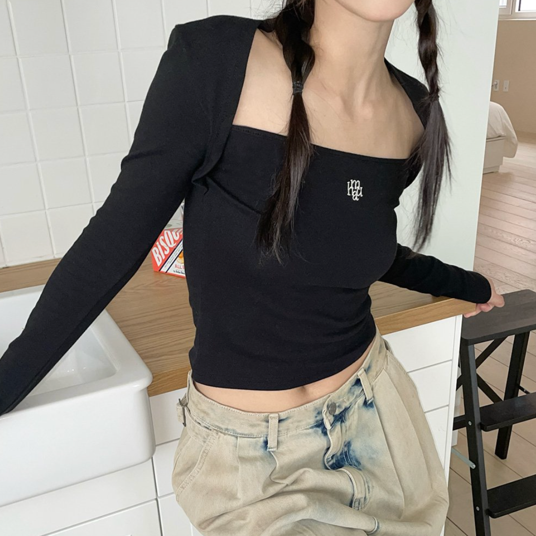 ｜muahmuah｜ LOGO STITCH BOLERO LONG SLEEVE