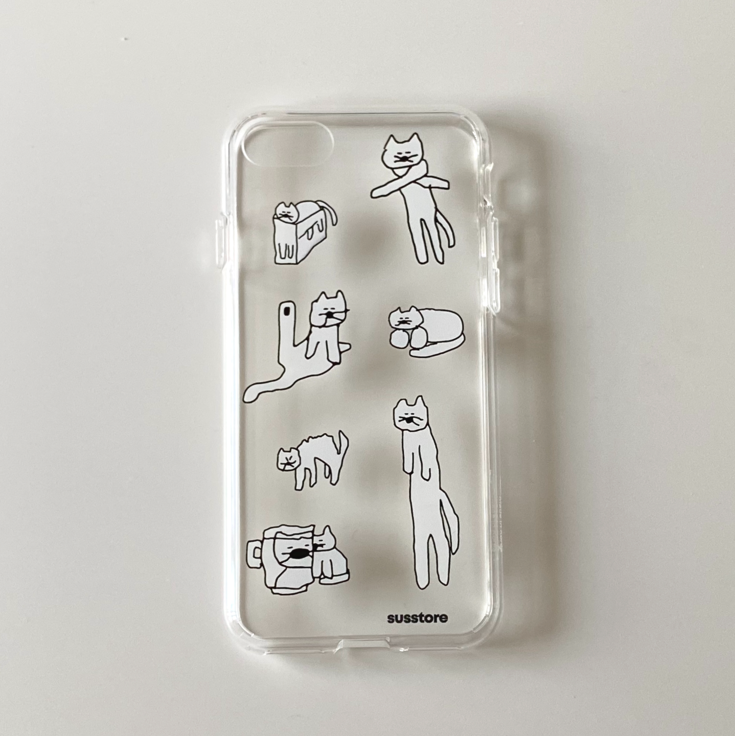 ｜SUSSTORE｜ 하찮은 그림판 매옹이 Jelly Hard Case