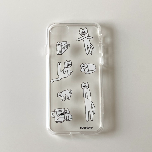 ｜SUSSTORE｜ 하찮은 그림판 매옹이 Jelly Hard Case