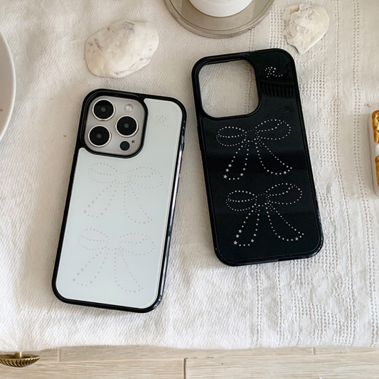 ｜your emotions｜ Star Ribbon Glass Phone Case