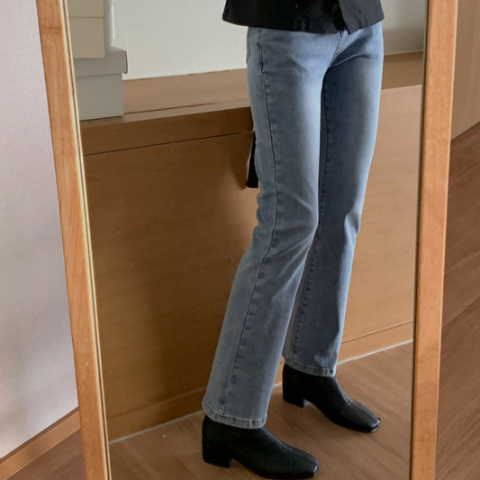 ｜FROM HEAD TO TOE｜ Indi Bootcut Denim Pants (Hidden Banding) (Short/Long Ver.)