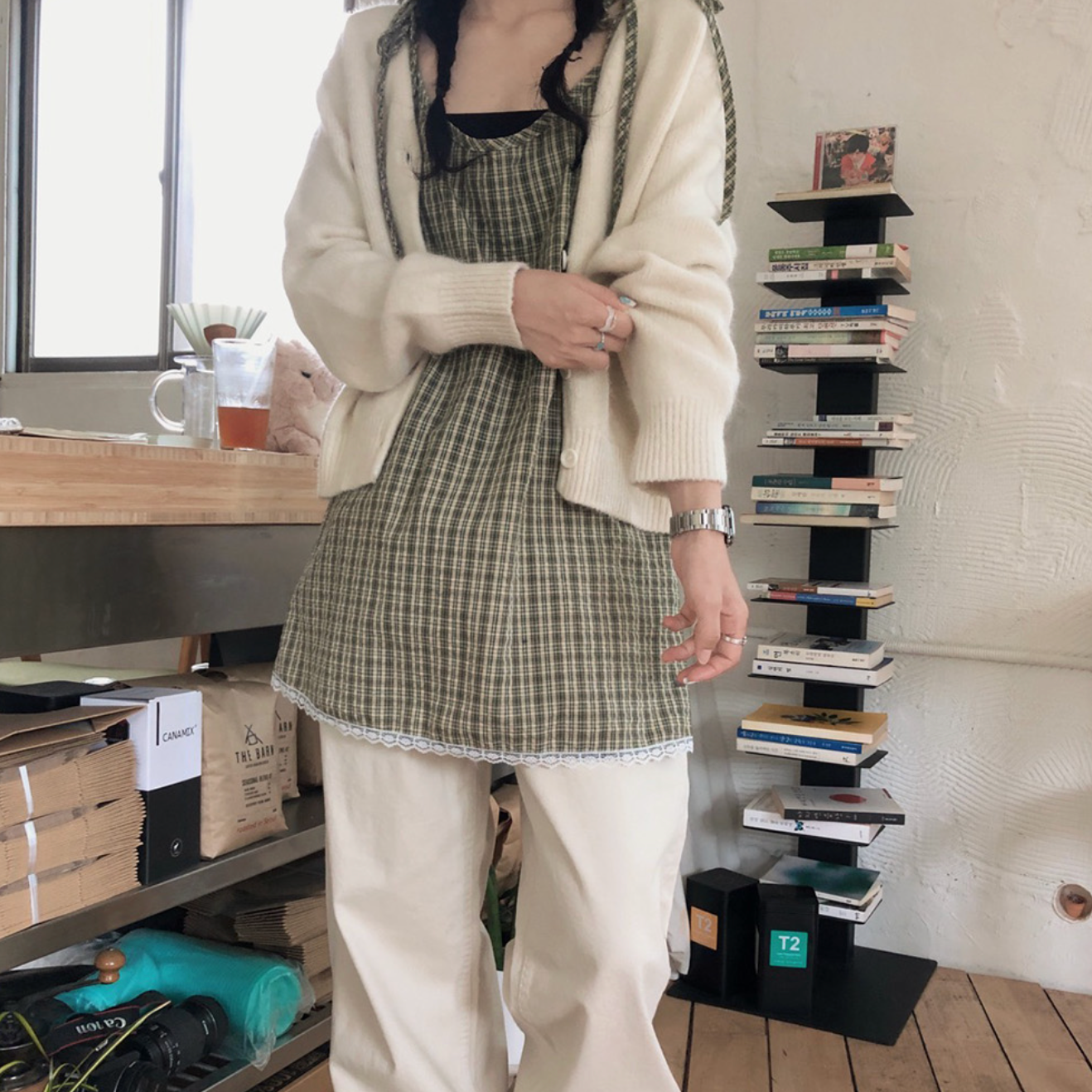 ｜VINVLE｜ Vintage Checkered Dress