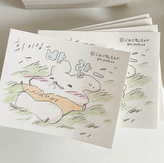 ｜collector mumu｜ 휘이잉 바람 햄찌 Paper Sticker (3ea)