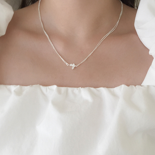 ｜moat｜ Cubic Butterfly Necklace (silver925)