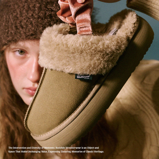 ｜Rockfish Weatherwear｜ CLOUDY FLATFORM FUR SLINGBACK