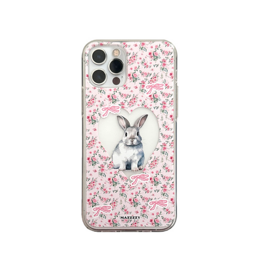 ｜MAZZZZY｜ Vintage Bunny Pattern Jelly Case