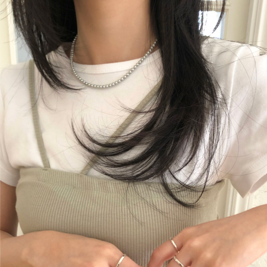 ｜DUNGEUREON｜ ｜925 silver｜ Gray Pearl Necklace