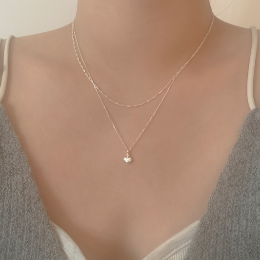 ｜moat｜ Matt Love Necklace (Silver925)