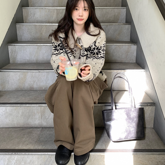 ｜SLOWAND｜ Dear Nordic Duffel Knit Jacket