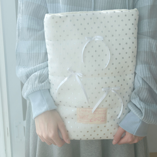 ｜COZING｜ Pillow Notebook Pouch Dot White