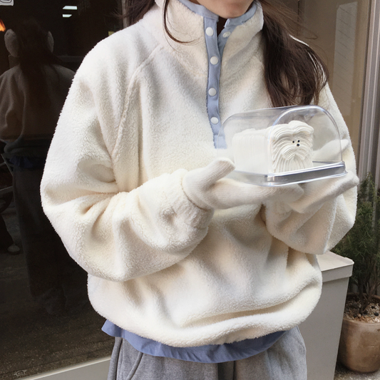 ｜SLOWAND｜ #SLOWMADE Snow Winter Fleece Anorak