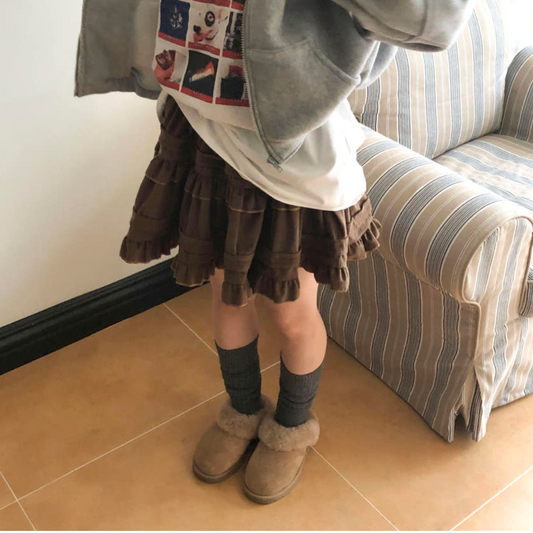 ｜DUNGEUREON｜ Cotta Frill Velvet Skirt