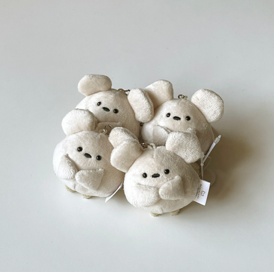 ｜collector mumu｜ 두부콩쥐 Keyring (White)
