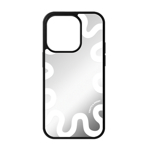 ｜That's a point｜ Curly White Mirror Case (MagSafe)