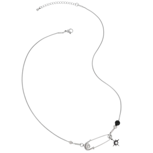 ｜STEELEDITION｜ Cubic Star Safety Pin Necklace
