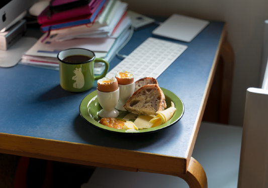 ｜WARMGREYTAIL｜ Enamel Mug & Plate Set (3Colours)