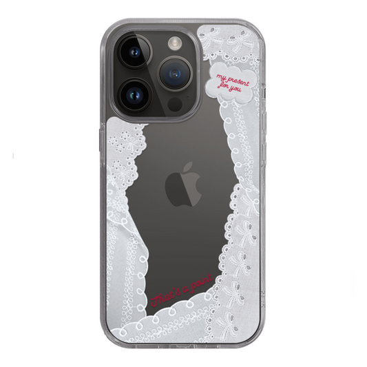 ｜That's a point｜ Lovely Lace Clear Case (MagSafe)