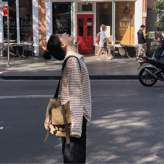 ｜SLOWAND｜ Vintage Leahter Big Pocket Bag