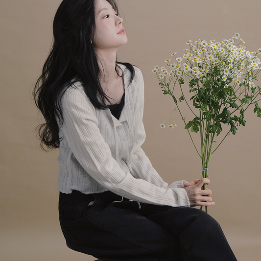 ｜SLOWAND｜ # SLOWMADE Amber Ribboning Vintage Cardigan