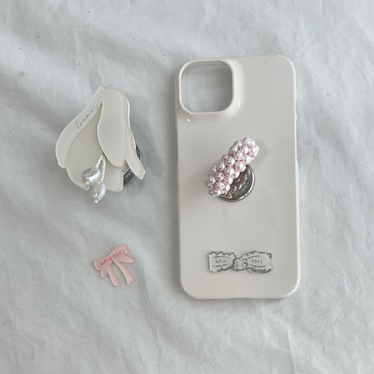 ｜loumoi｜ Ring Grip Tok Pale Pink Pearl