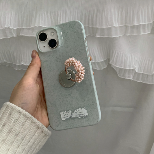 ｜loumoi｜ Ring Grip Tok Coral Pink Pearl