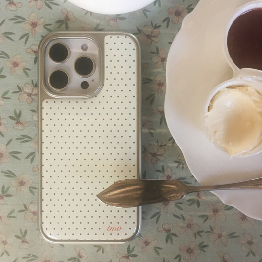 ｜trustmyvibe｜ Clotted Cream Dot Phone Case