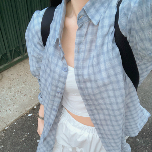 ｜VINVLE｜ Vintage Overfit Checkered Shirt