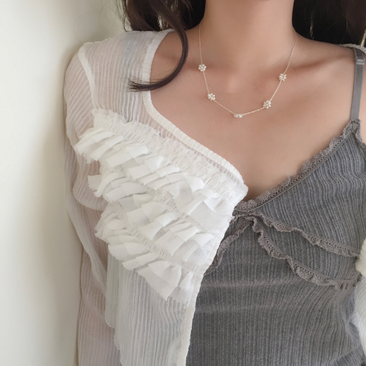 ｜moat｜ Blossom Pearl Necklace (silver925)