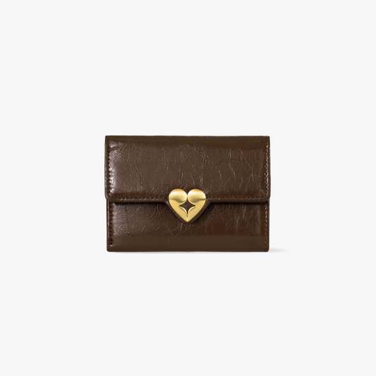 ｜fennec｜ HEARTY FLAP WALLET - MOCHA BROWN