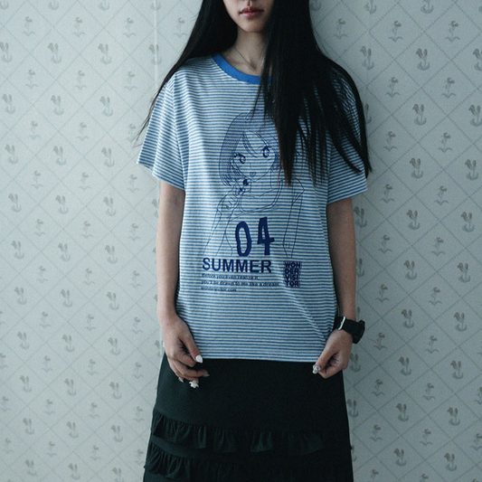 ｜WONDERVISITOR｜ SUMMER pfp T-shirt (Blue)