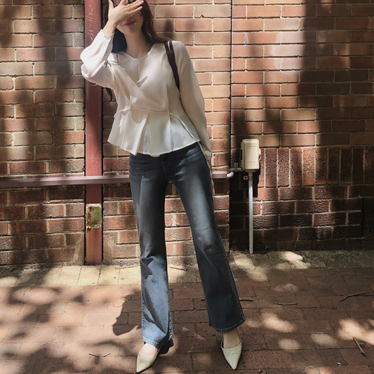 ｜SLOWAND｜ # SLOWMADE Hidden Banding Semi-Bootcut Pants