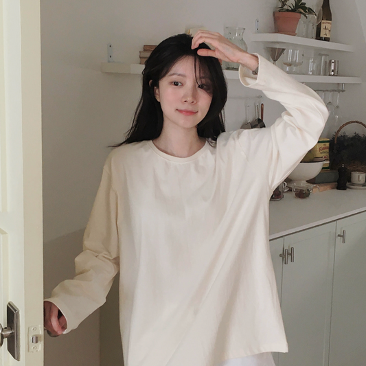 ｜SLOWAND｜ # SLOWMADE Clean Cotton 365 Short-Sleeved / Long-sleeved Plain T-shirt