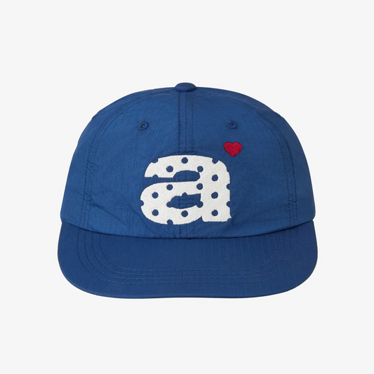 ｜aeae｜ DOT SMALL LETTER NYLON CAP ｜BLUE｜
