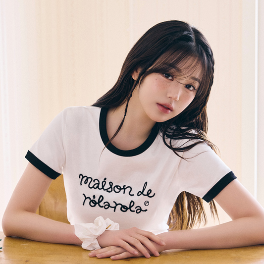 ｜rola rola｜ MAISON DE ROLA RINGER T-SHIRT WH+BK