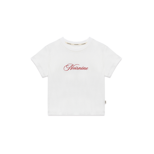 ｜NOIRNINE｜ Noir Supima Cotton T-shirts ｜WHITE｜