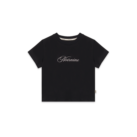 ｜NOIRNINE｜ Noir Supima Cotton T-shirts ｜BLACK｜